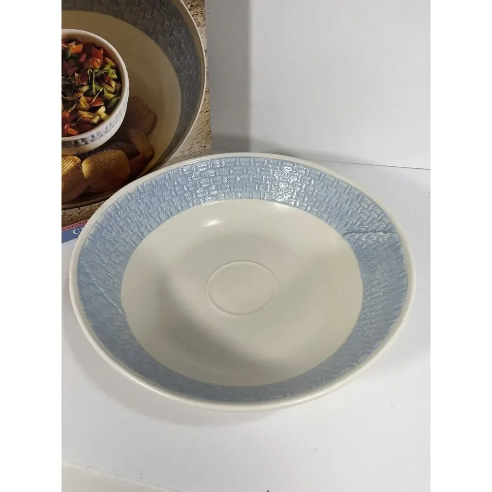 Mervyn’s Hand Painted Ceramic Chip & Dip Bowl Round‎ Platter 13 1/4” Only